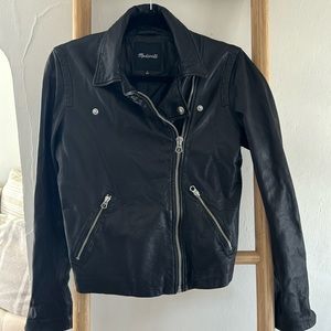 Madewell Leather Motorcycle Jacket size medium